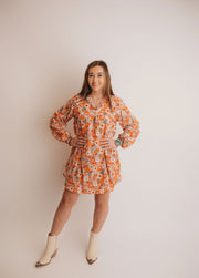 Orange Blossom Shift Dress